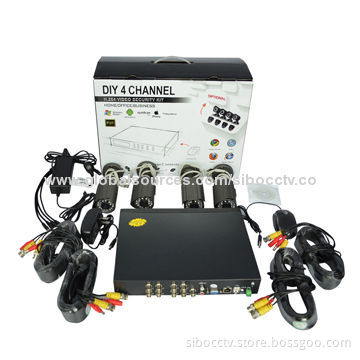 CCTV 4CH DVR kits, 4pcs 700TVL IR bullet cameras + 1pc D1 DVR